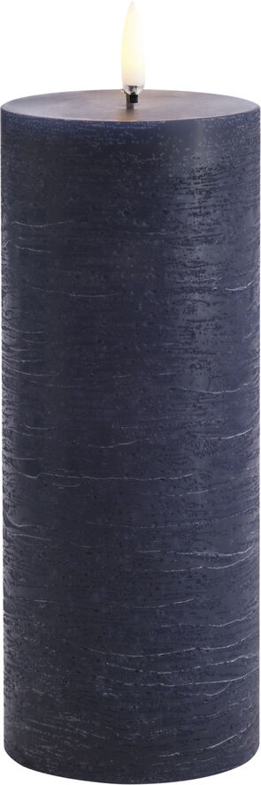 Uyuni LED pillar candle, Dark blue, Rustic, 7,8 x 20,3 cm 4/24 Dark blue