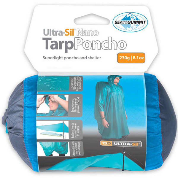 Poncho randonnée SEA TO SUMMIT PONCHO ULTRA-LEGER 15D BLUE