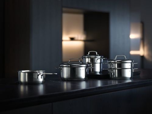 WMF Mini Pannenset 5-delig - Kookpannen - RVS - Stapelbaar, ruimtebesparend ontwerp