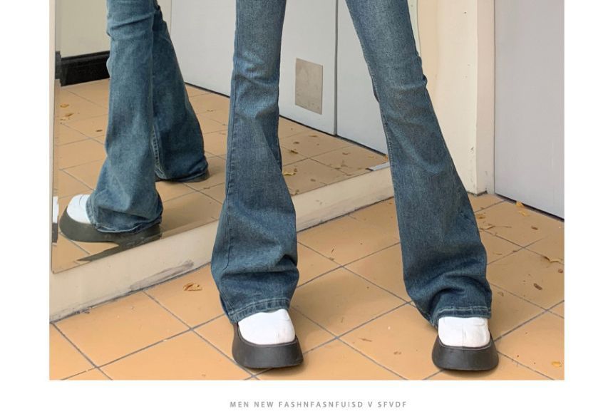 Denimot - Hoge taille, fleecegevoerde bootcut jeans (verschillende ontwerpen)
