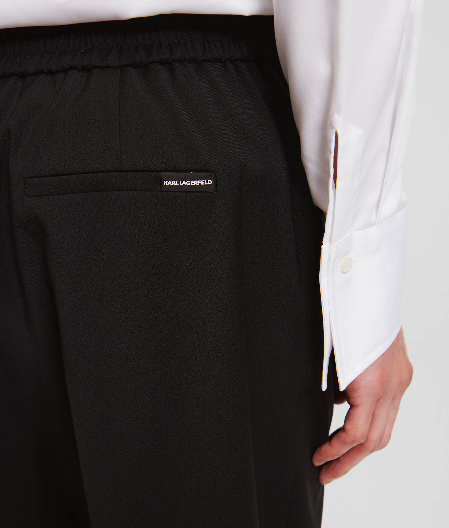 PANTALON DÉCONTRACTÉ EN LAINE MÉLANGÉE