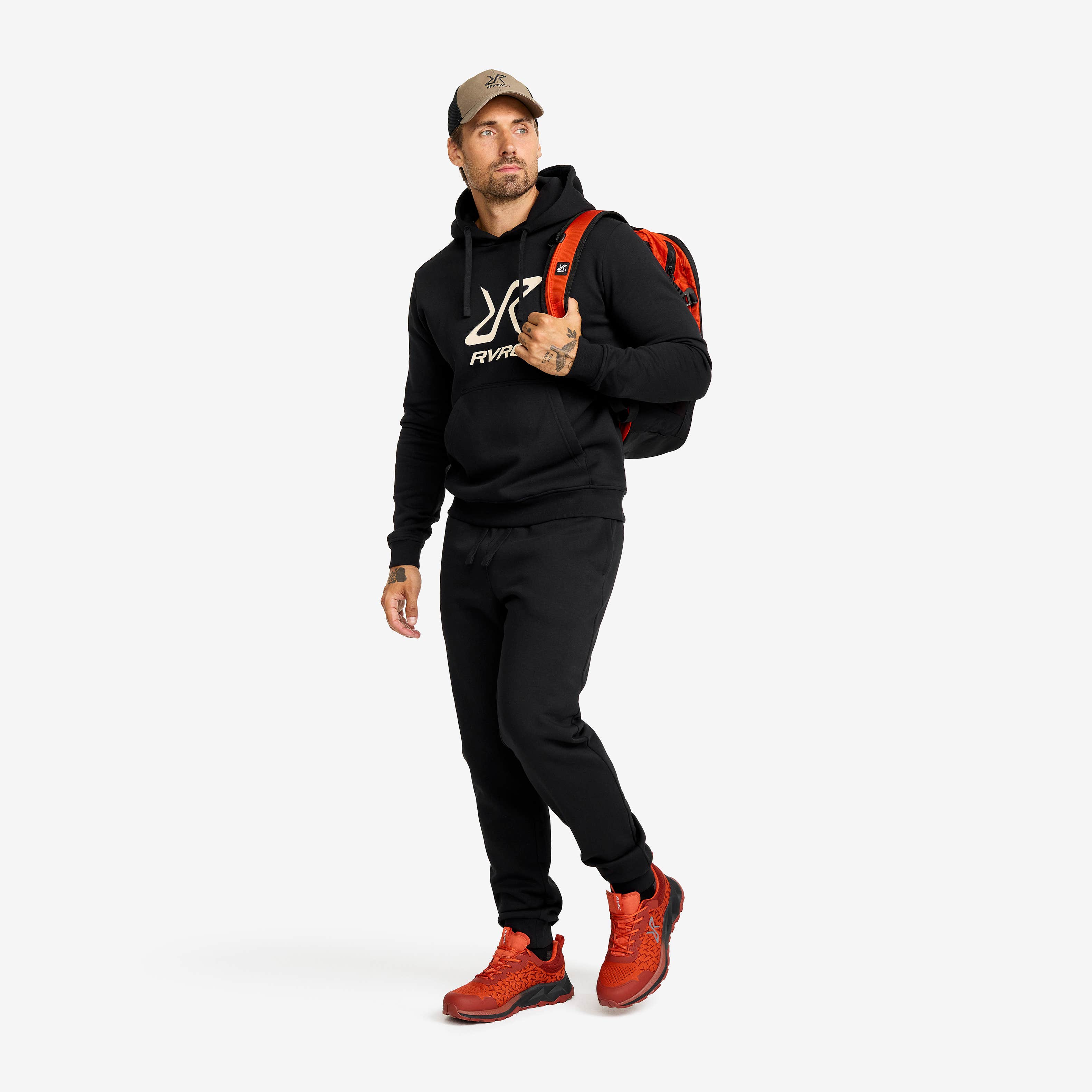 RVRC Hoodie Herre Black/Oatmeal