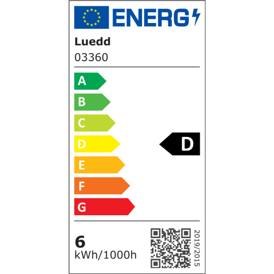 LUEDD E27 LED lamp deco helder 6W 430 lm 3000K