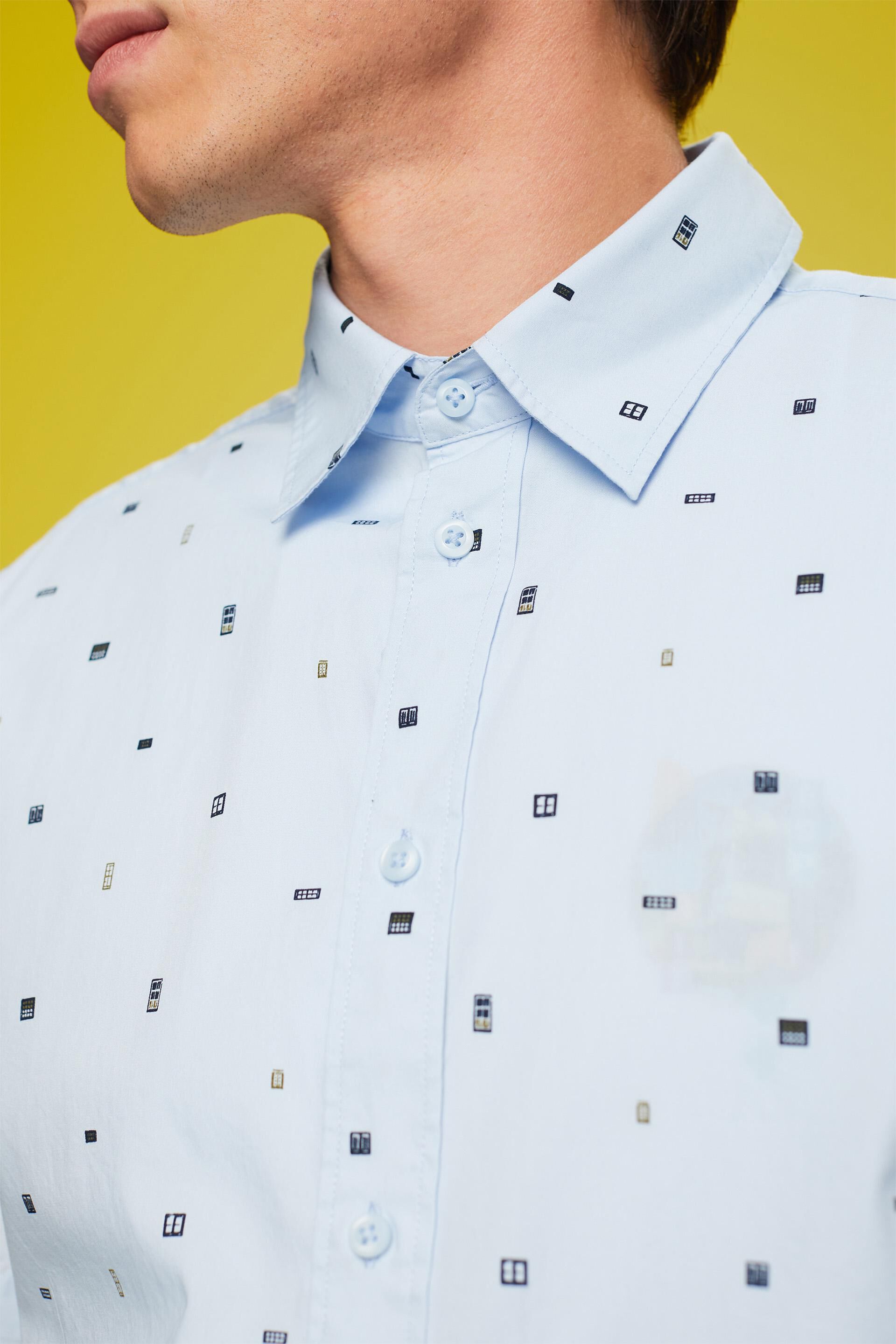Chemise à manches courtes animée d’un motif, 100% coton