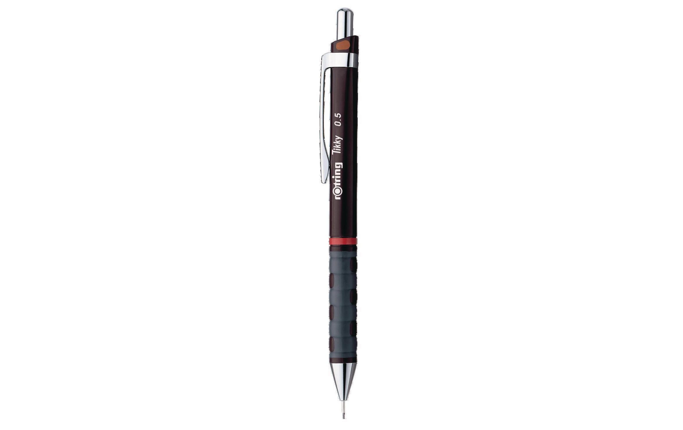 Minenbleistift Tikky HB, 0.5 mm, WeinrotDruckbleistift mit gummiertem Softtouch-Griff für Schule und Büro