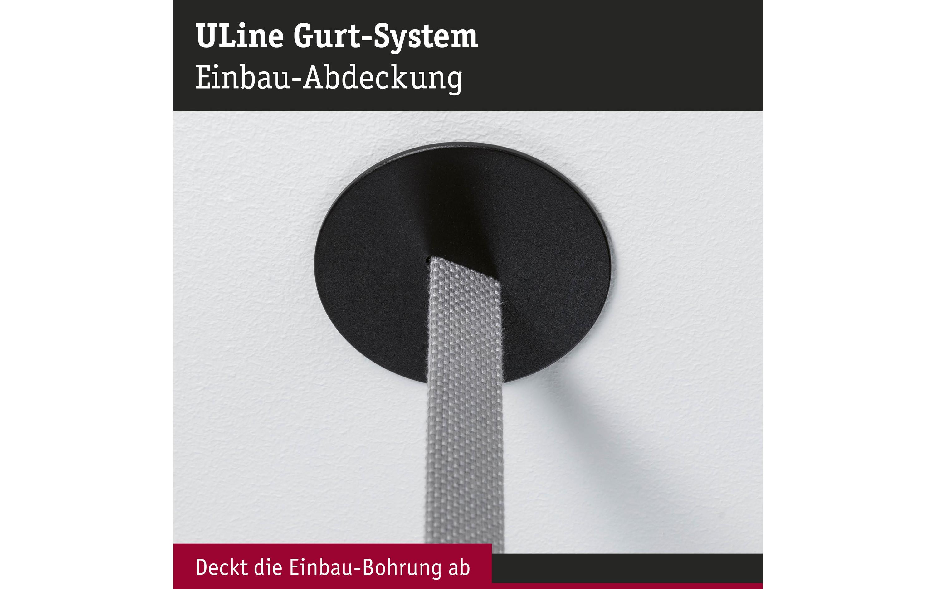 Einbau-Abdeckung ULine, Aluminium, SchwarzGurt-System Zubehör inkl. Montageanleitung