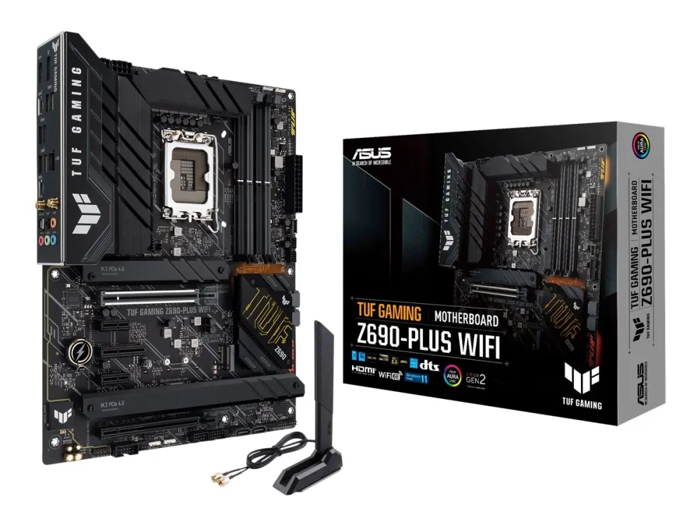 [OUTLET] - ASUS TUF GAMING Z690-PLUS WIFI - Bundkort - ATX - LGA1700 sokkel - Z690 Chipset - USB-C Gen1, USB 3.2 Gen 1, USB 3.2 Gen 2, USB-C Gen 2x2 - 2.5 Gigabit LAN, Wi-Fi 6, Bluetooth - onboard grafik (CPU påkrævet) - HD Audio (8-kanaler)