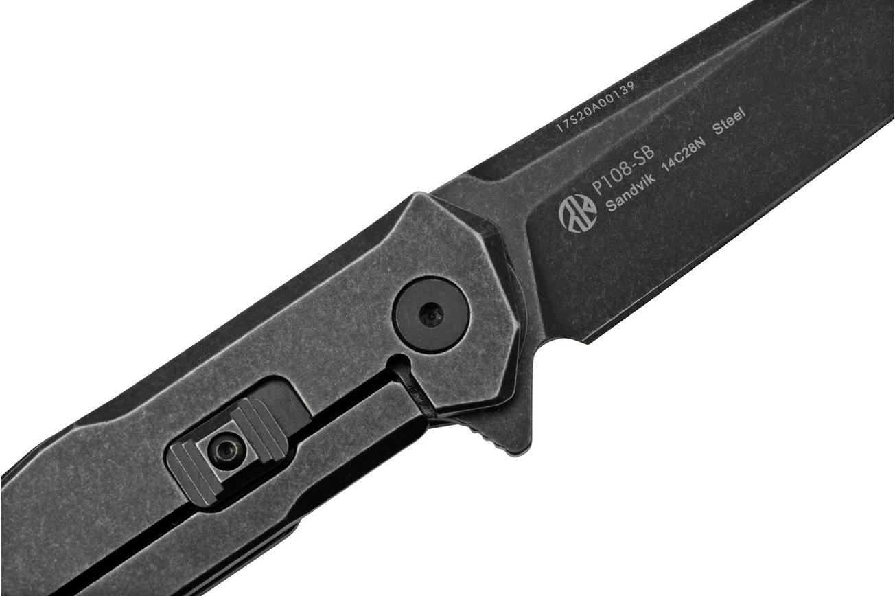 Ruike P108-SB Black zakmes, Blackwashed frame