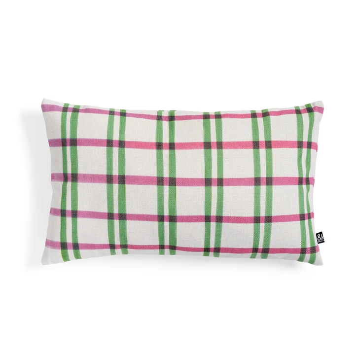 &klevering - Clash Kissen 50 x 30 cm, pink / grün
