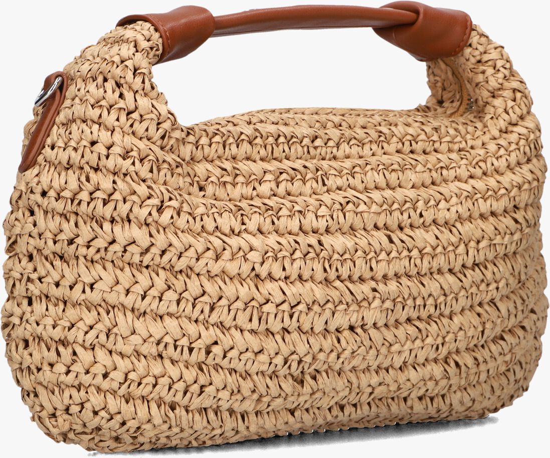 bruine núnoo schoudertas dandy raffia