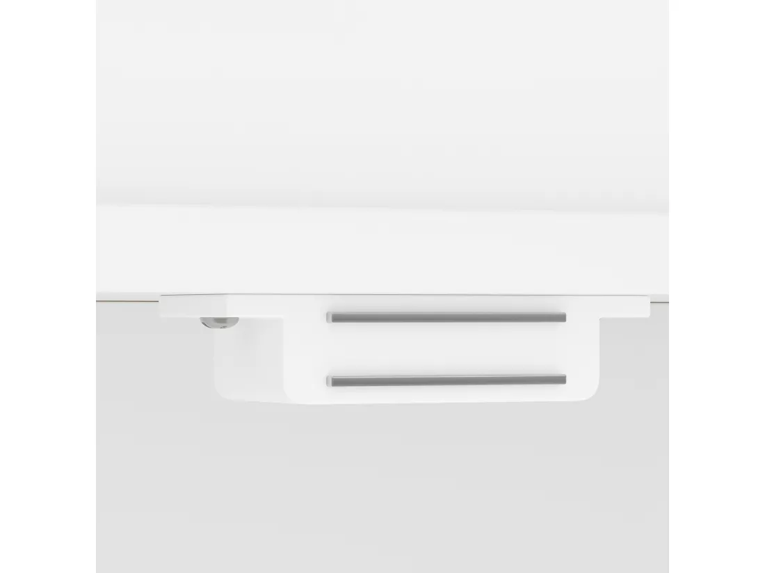 YITAHOME Meuble Mural avec 2 Portes Vitrées, Meuble Haut pour Salle de Bains, Armoire avec Étagère Réglable, Blanc
