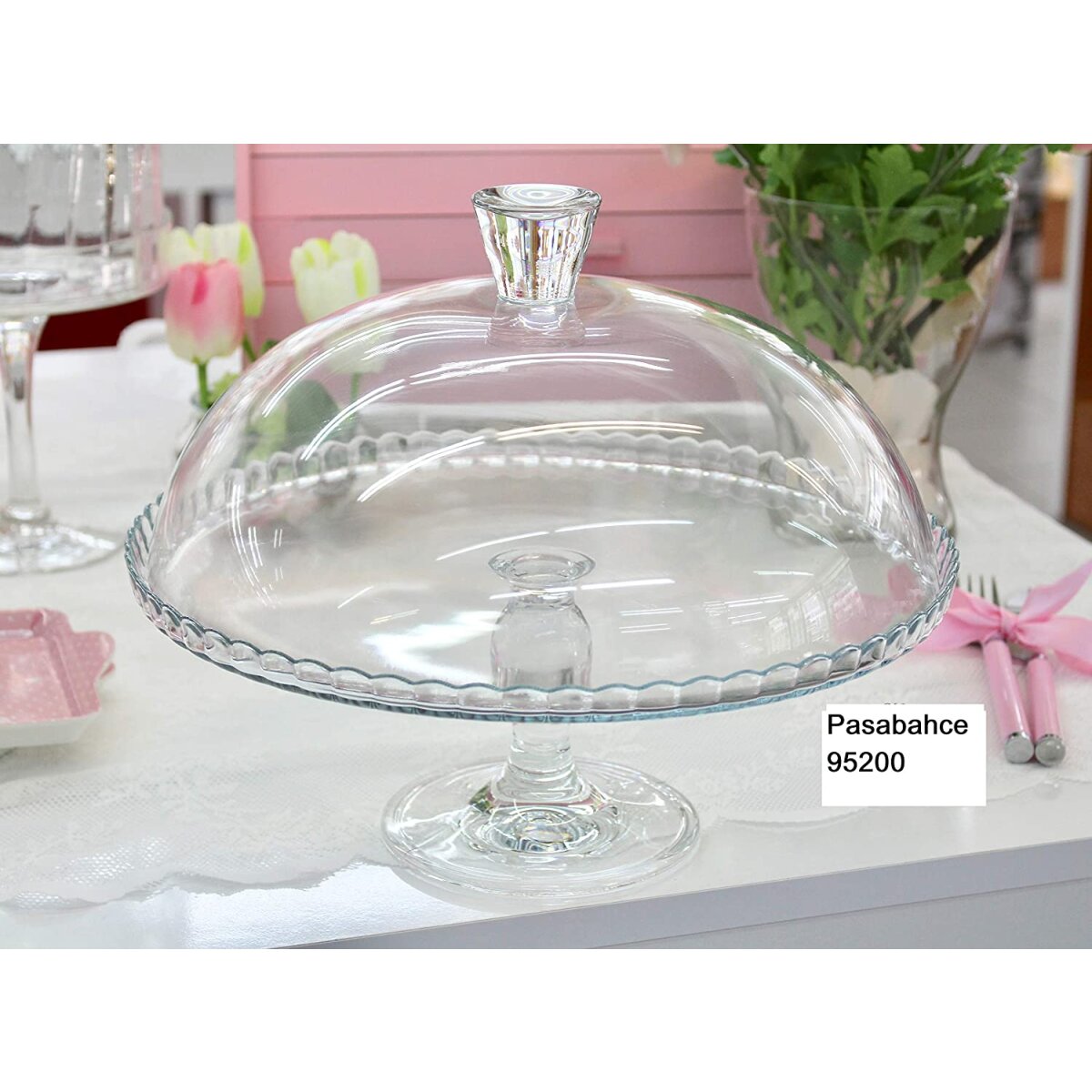 Etagere mit Glocke Pasabahce 32 cm Tortenständer