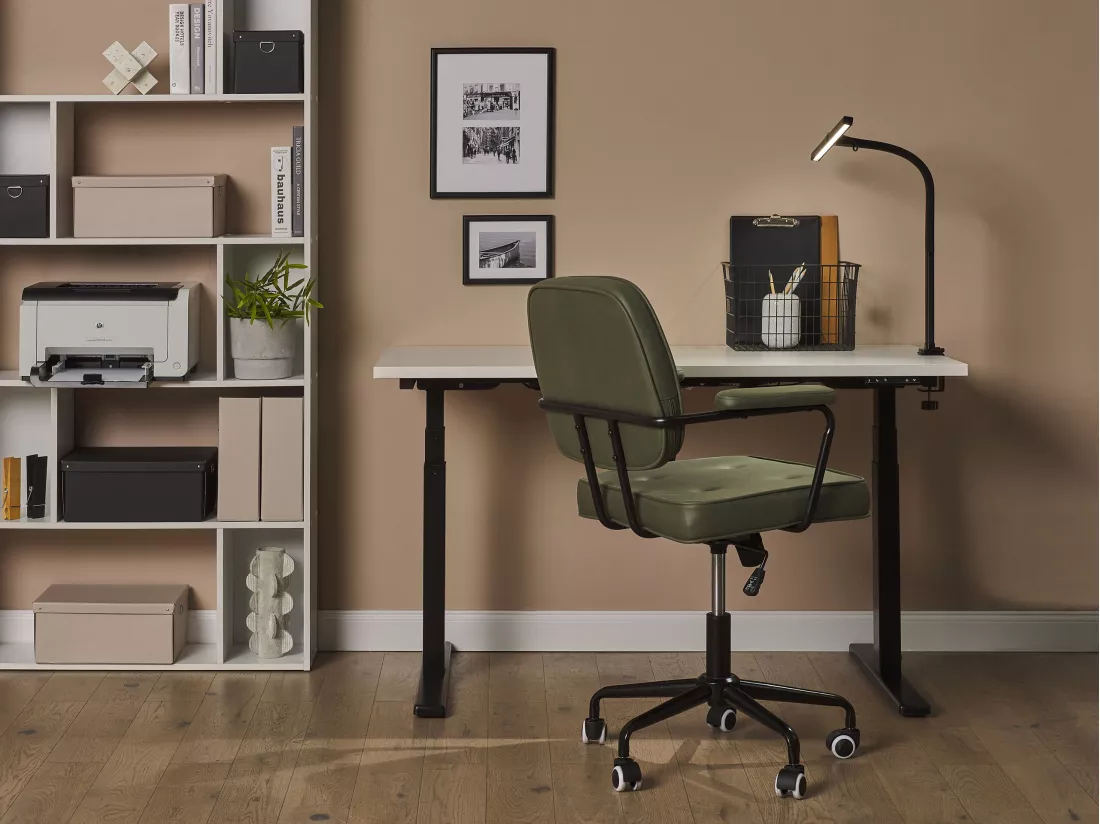 Lampe de bureau LED à pince AURIGA Avec détecteur de mouvement Métal Noir