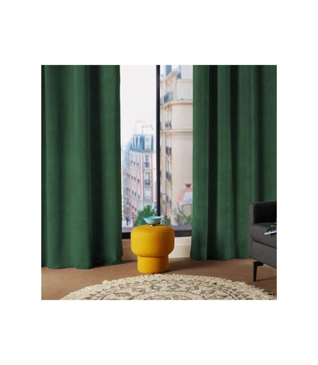 Rideau Tamisant Lilou 140x260cm Vert