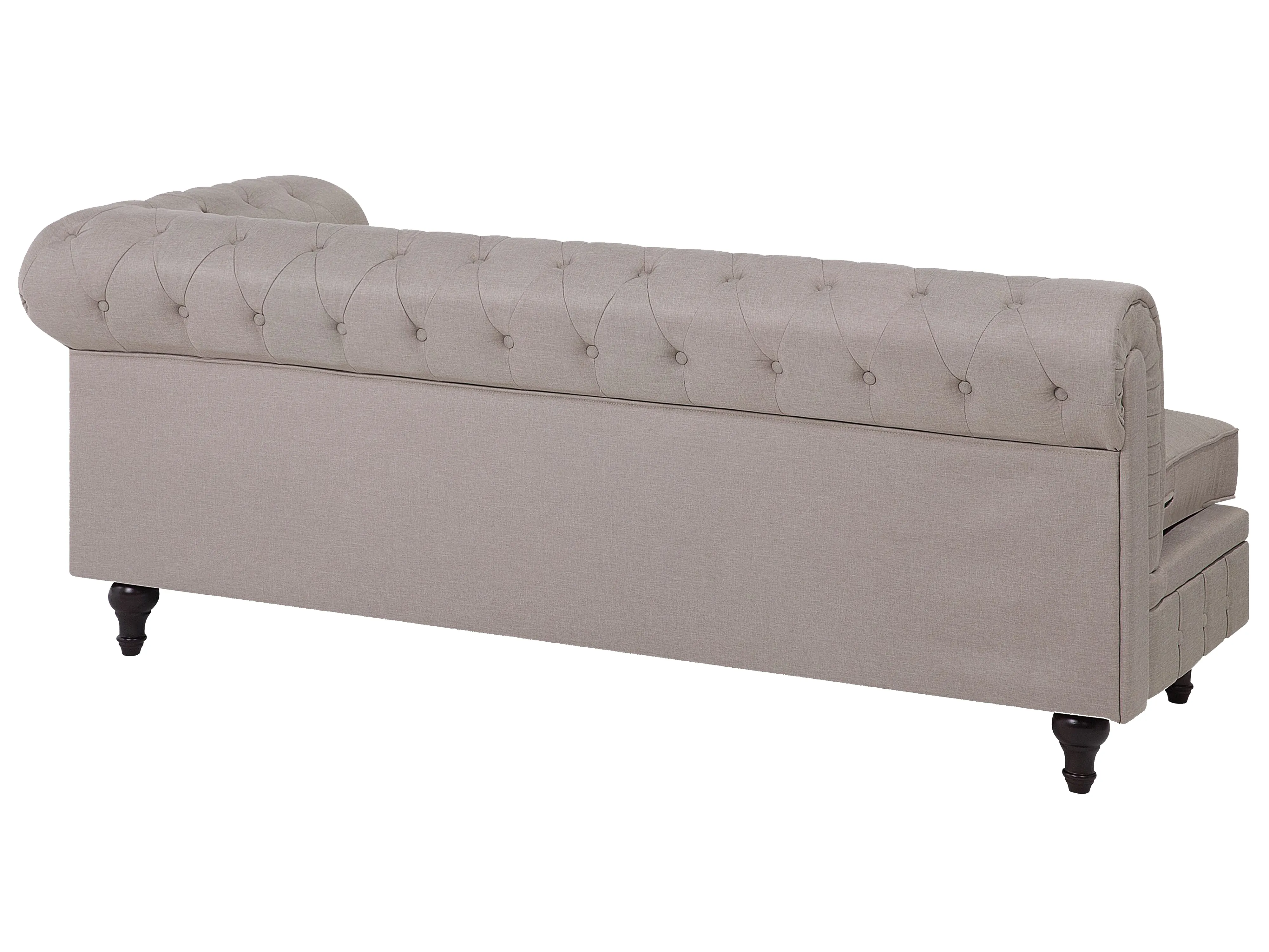 Hoekbank 6-zits CHESTERFIELD Stof Beige rechtszijdig