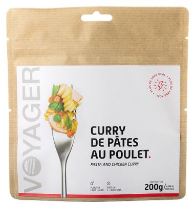 Repas Lyophilisé Voyager Curry de Pâtes au Poulet 200g