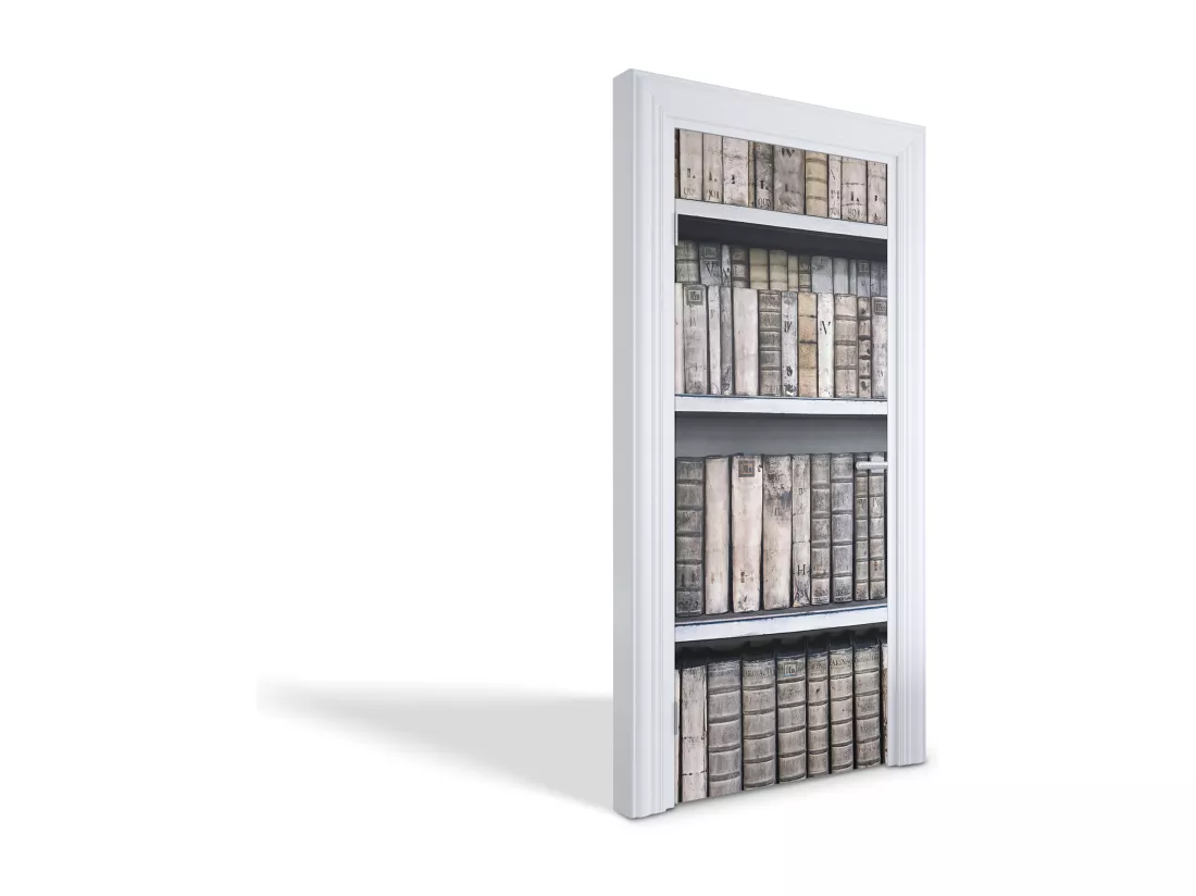 Stickers de porte autocollants - Livres anciens 85x205 cm