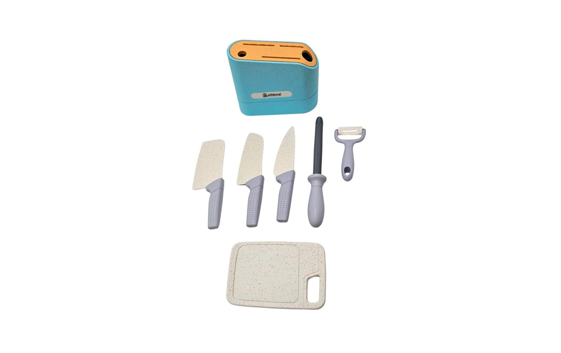 Messerblock für die Kinderküche, 7-teiligKinder-Messerblock-Set