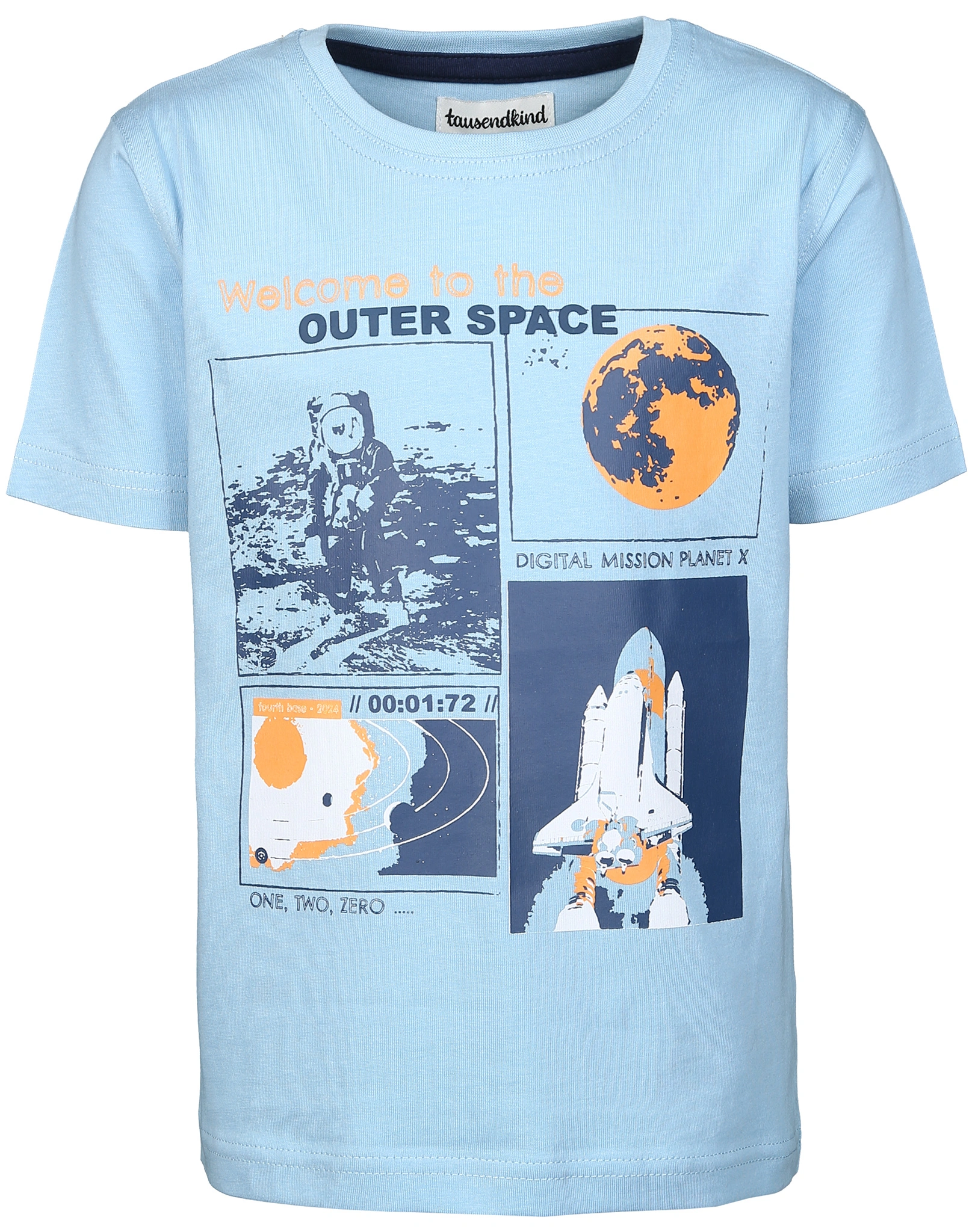 T-Shirt WELTRAUMEXPEDITION in hellblau