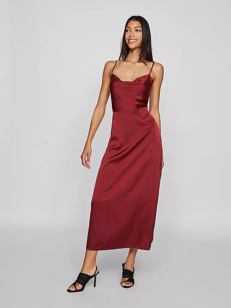 VILA Abendkleid VIRAVENNA dunkelrot