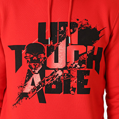 Sweat Capuche Splatter Rouge