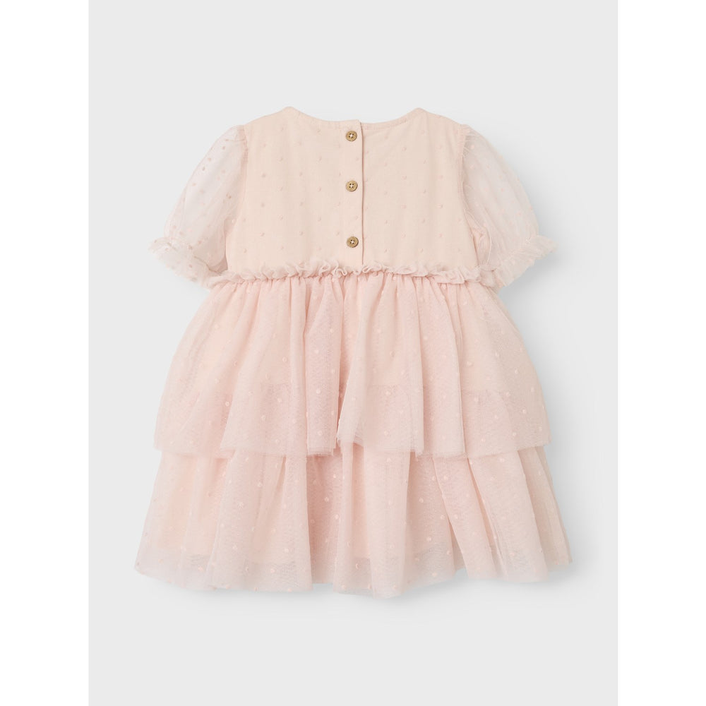 Køb Lil'Atelier Peach Blush Frilla Loose Tyl Kjole