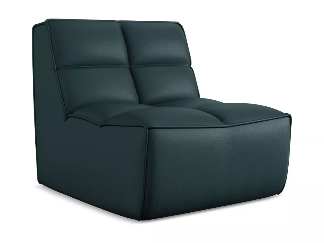 Fauteuil en Cuir artificiel - marin - KALAI