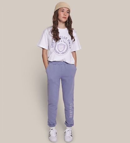 Grønt Sweatpants - Keylee - Purple m. Print
