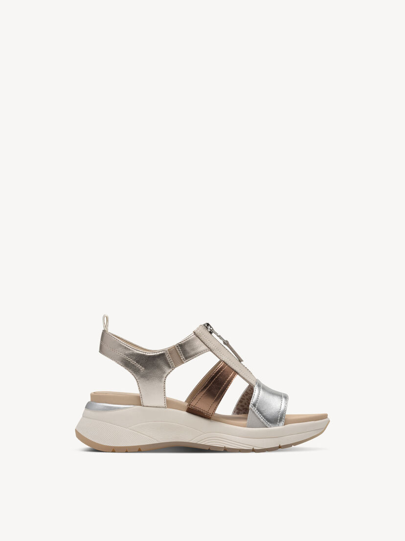 Leren Sandaal - metallic
