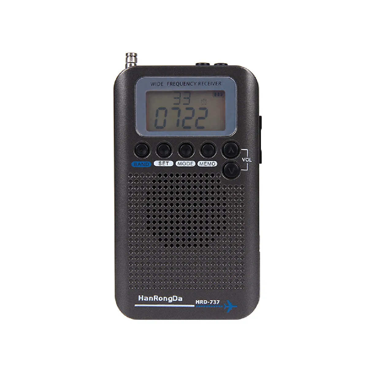 Universal Hanrongda HRD 737 - Radio Portable Avion - Gris
