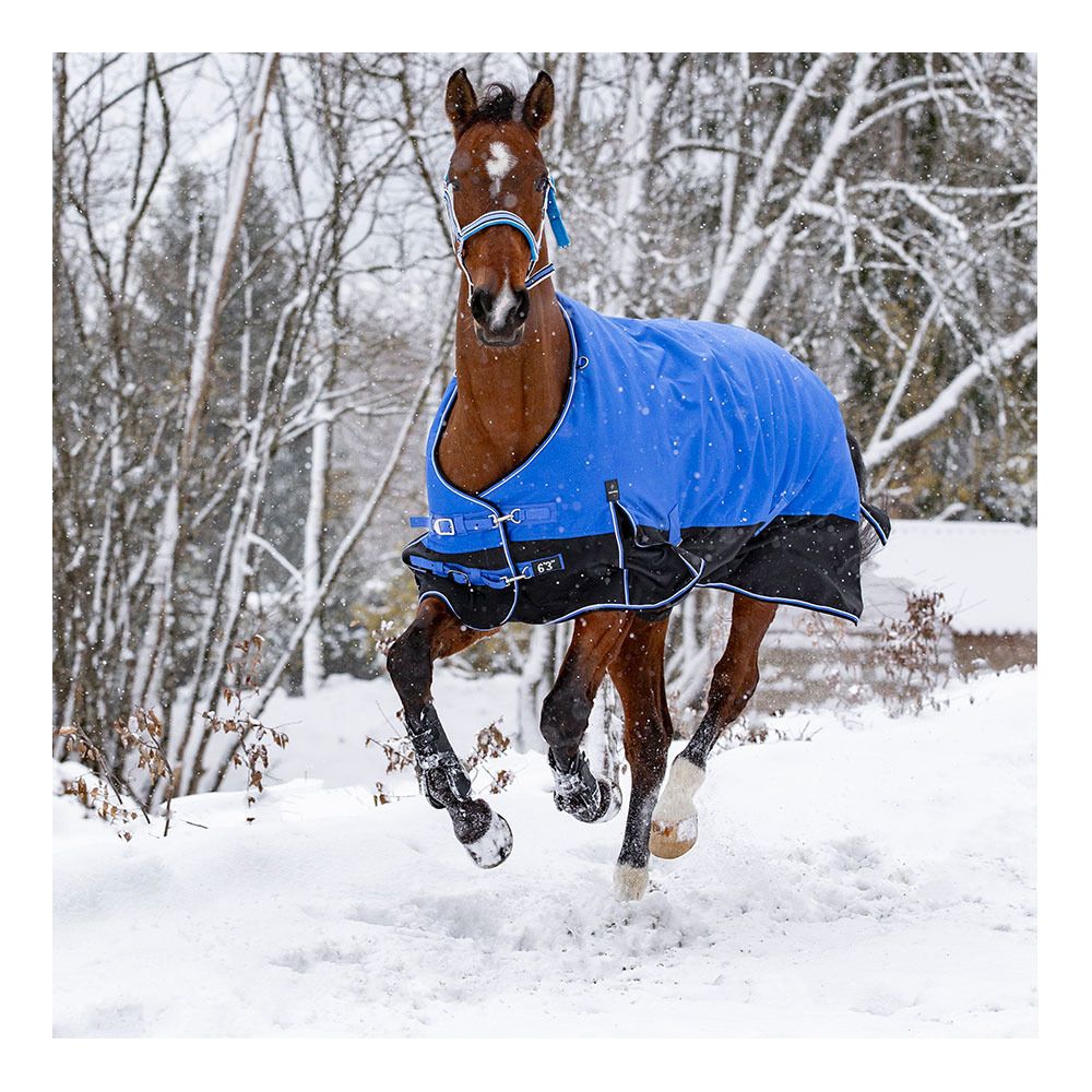Equitheme TYREX 1200D AISANCE 300G - Couverture de paddock bleu/nr