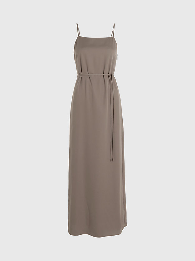 Vestido midi de crepe estilo slip
