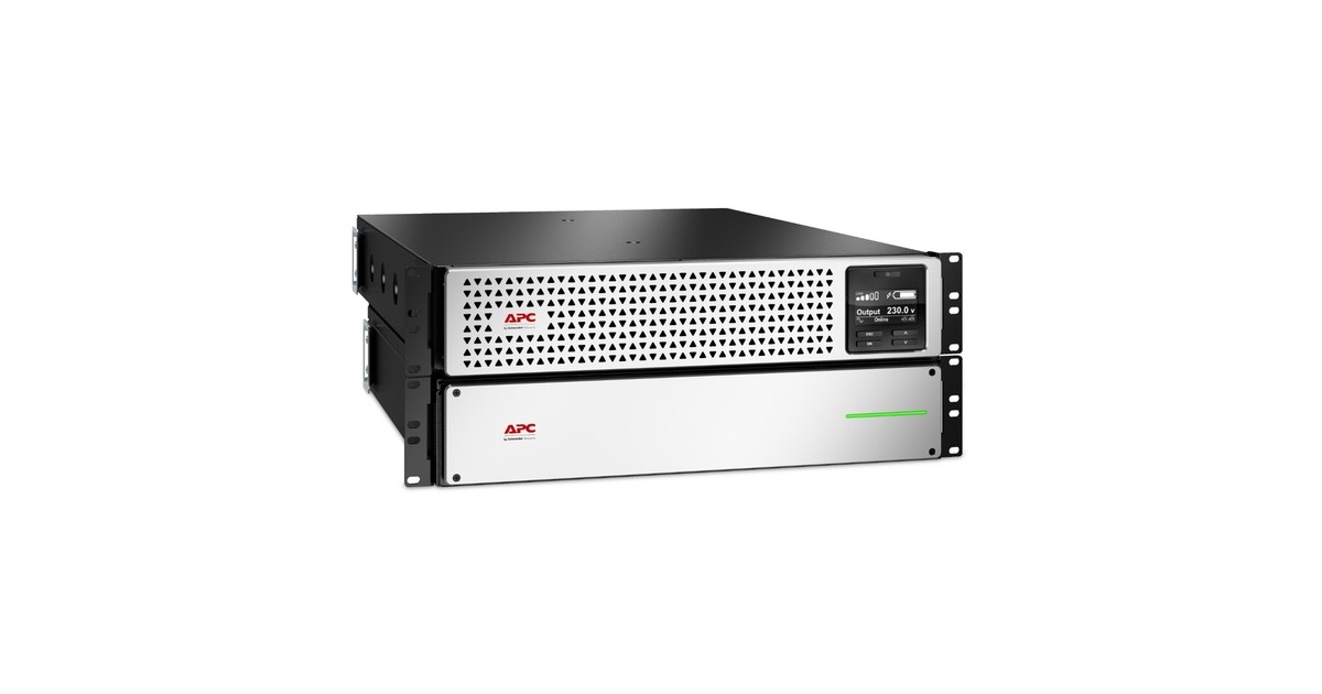 APCSmart-UPS Li-Ion SRTL1500RM4UXLI Noodstroomvoeding ups  (Zwart/zilver, 1500VA, 8x C13, USB, Rack/tower convertible, long runtime)