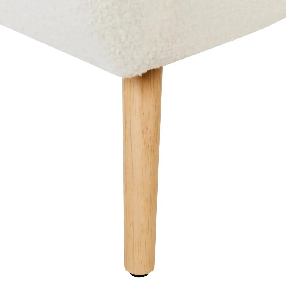 MELBY - Fauteuil - Wit - Bouclé