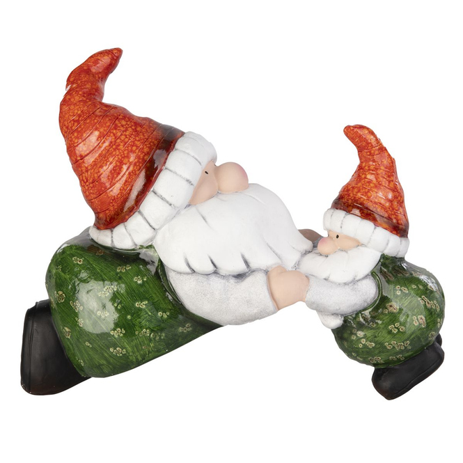 Kantenhänger Wichtel - grün/weiß/rot - ca. 44,5 x 21 x 46,5 cm