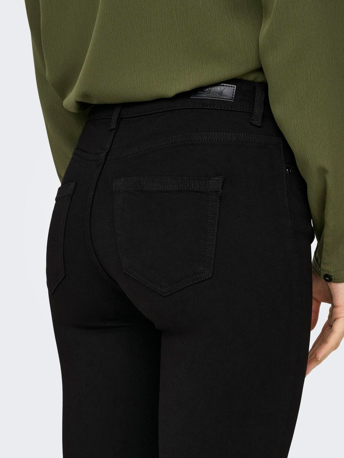 ONLBLUSH Mittlere Taille Skinny Fit Jeans Black Denim
