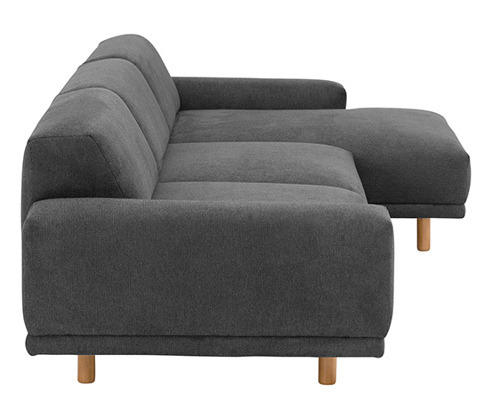 Ecksofa »Penelope«, dunkelgrau, rechts