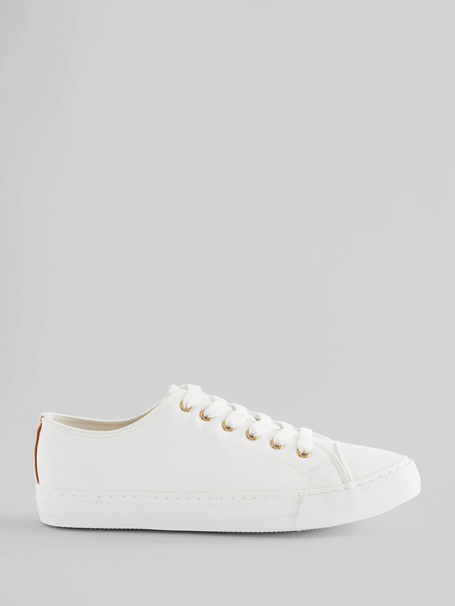 Wit - Gelakte honkbalsneakers