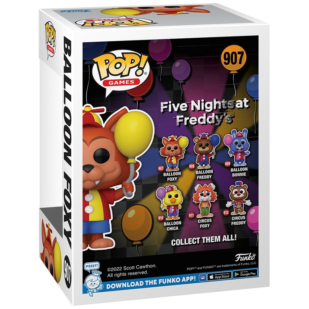 POP! Vinylfigur 907 & T-Shirt: Five Nights at Freddy's Balloon Foxy (T-Shirt: Erwachsenengröße Medium)