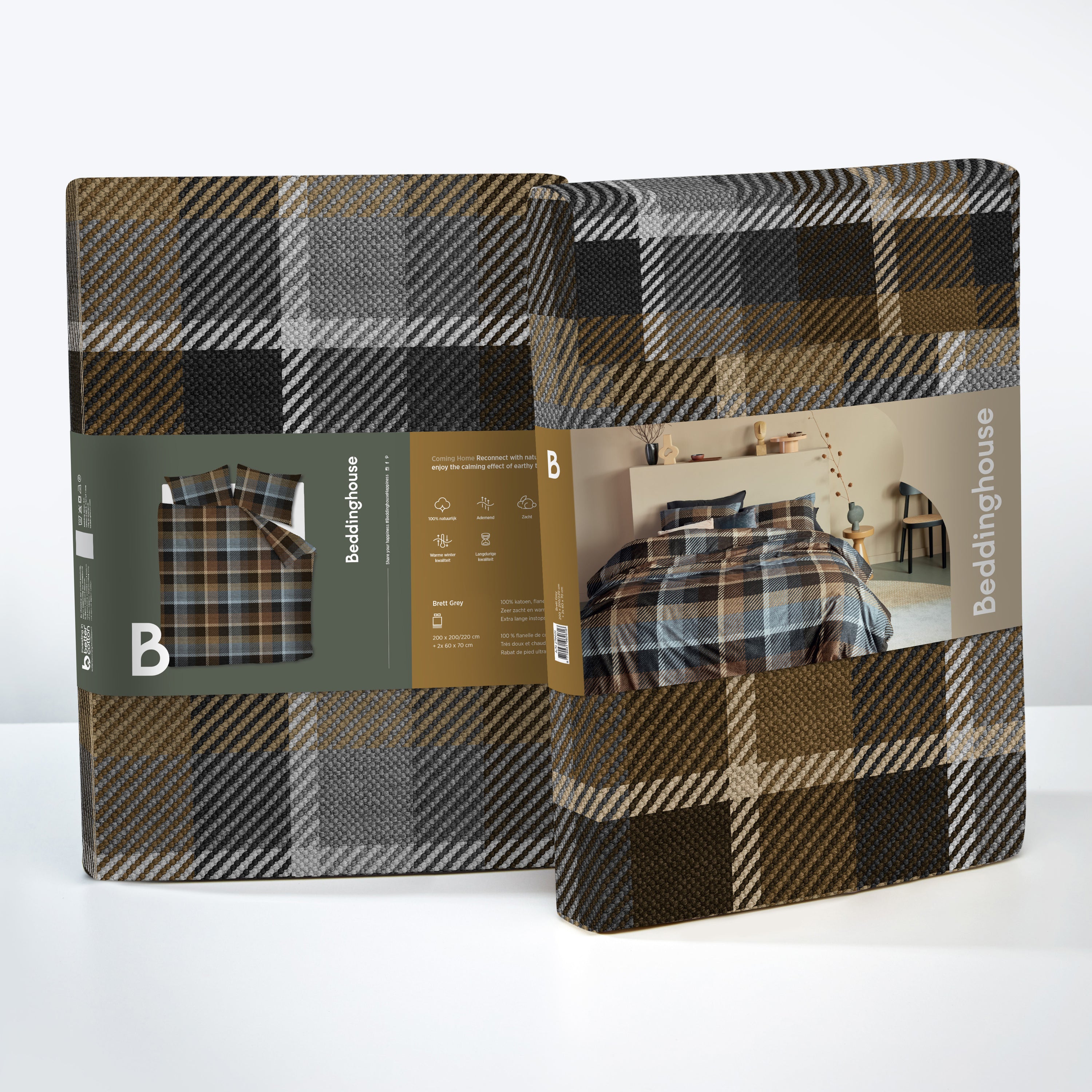 Beddinghouse Juno Dekbedovertrek 240 x 200/220 cm - Grijs