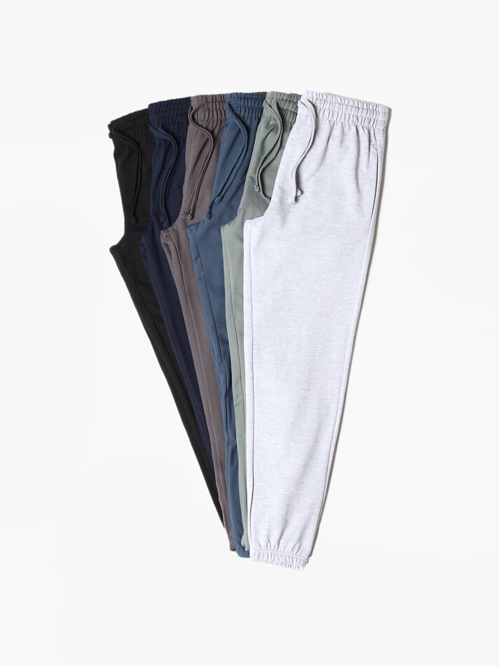 Calça jogger básica - Cinza mesclado