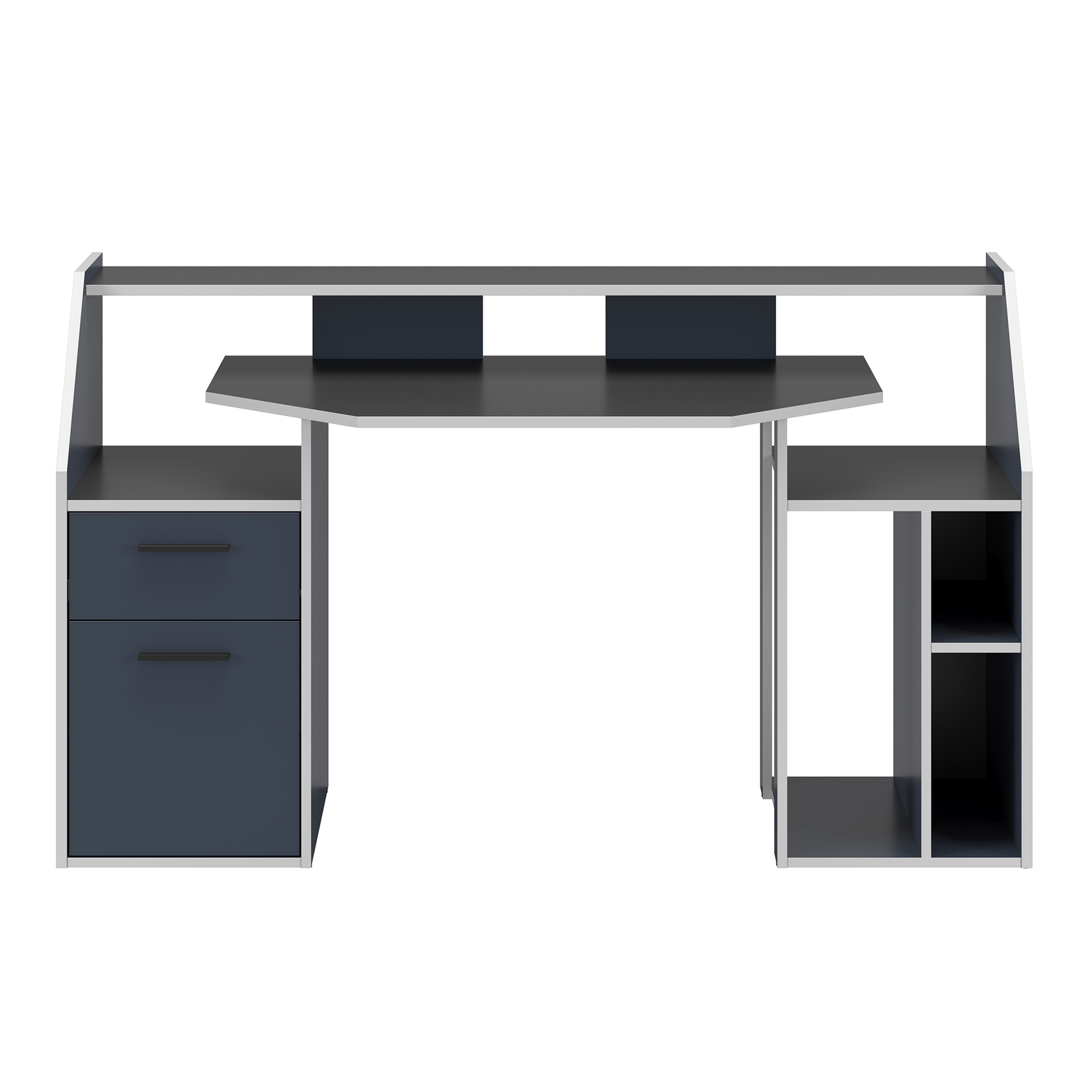 Gamer-Schreibtisch - anthrazit-grau - 160 cm breit