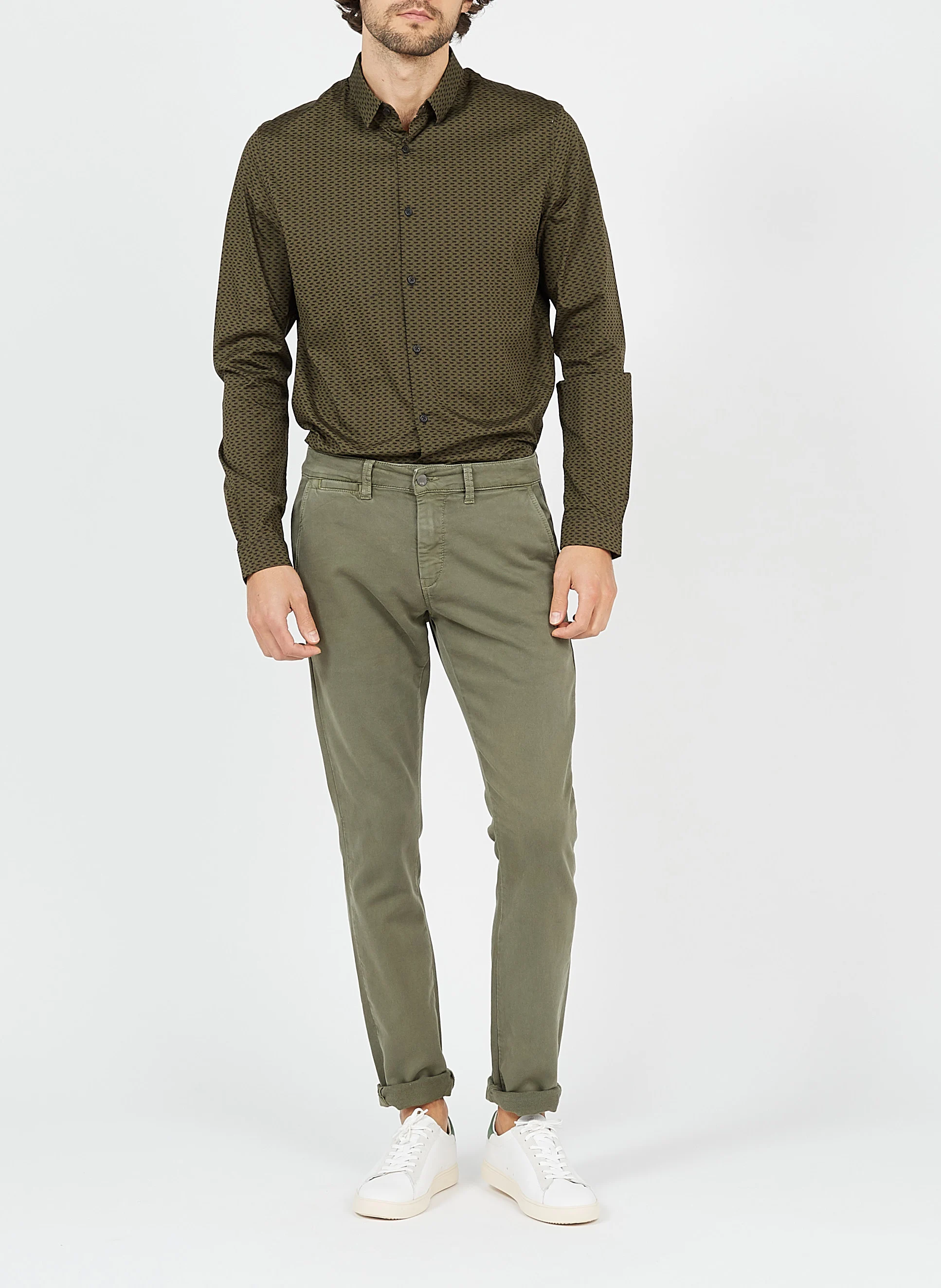 KURT - Pantalon chino en coton mélangé | Vert