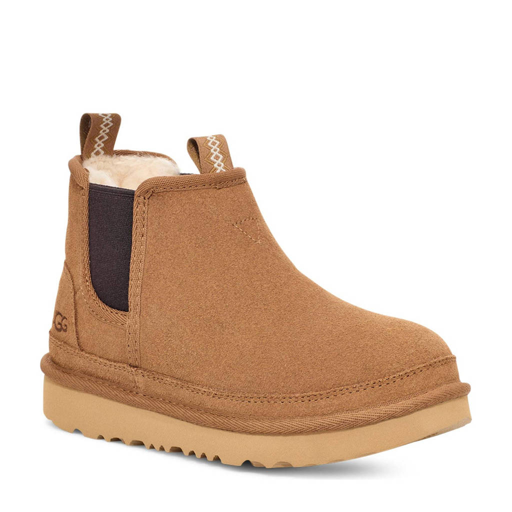 UGG K Neumel Chelsea Schoolkind/tiener gevoerde suède enkelboots camel