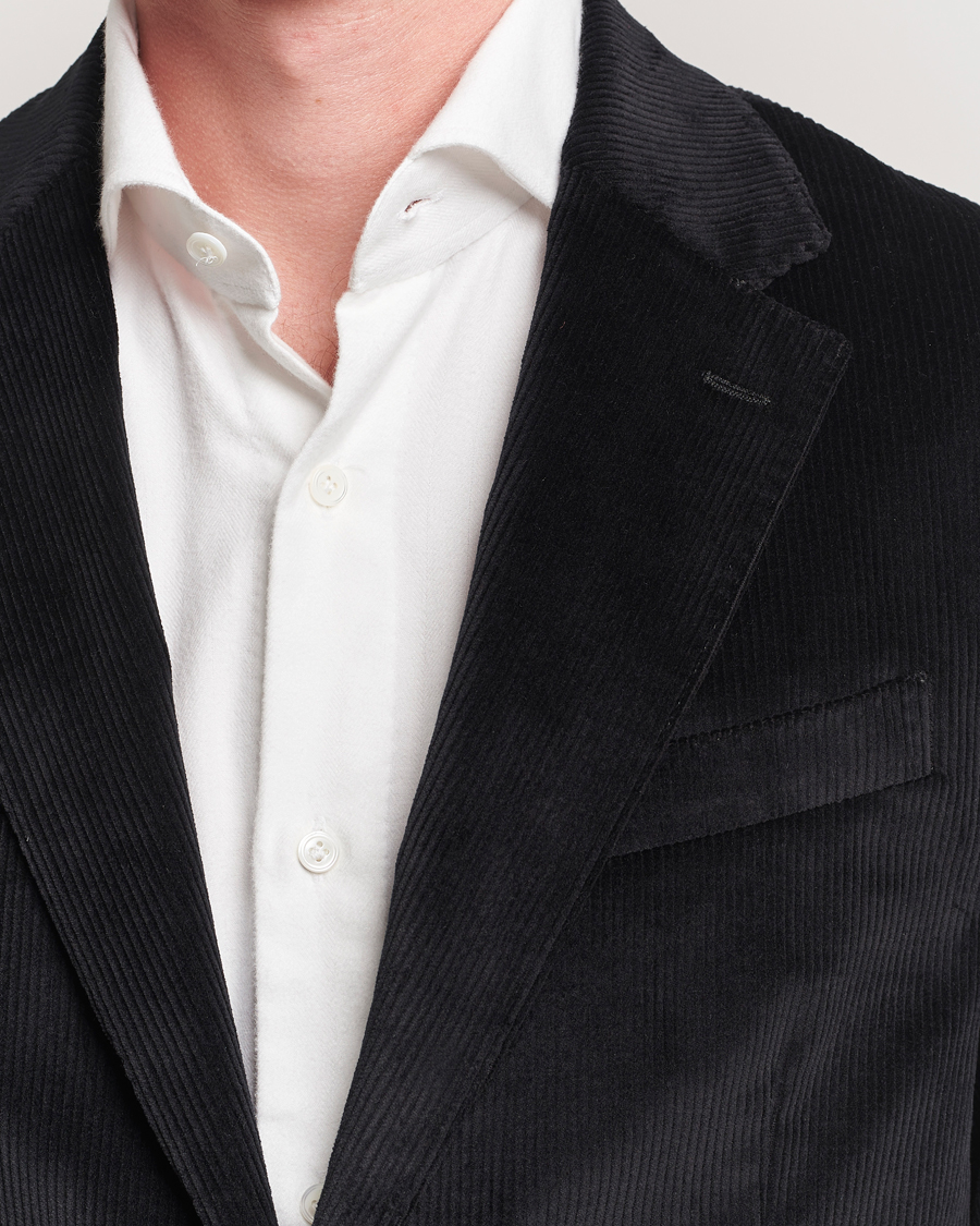 Lardini Cotton Corduroy Blazer Black