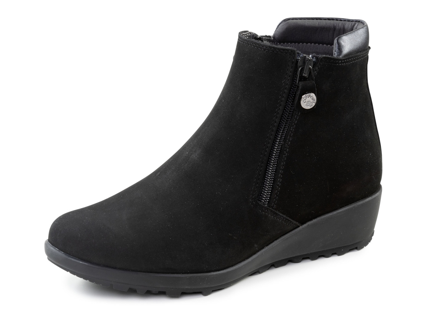 ELENA EDEN Stiefelette mit Nappaleder-Besatz