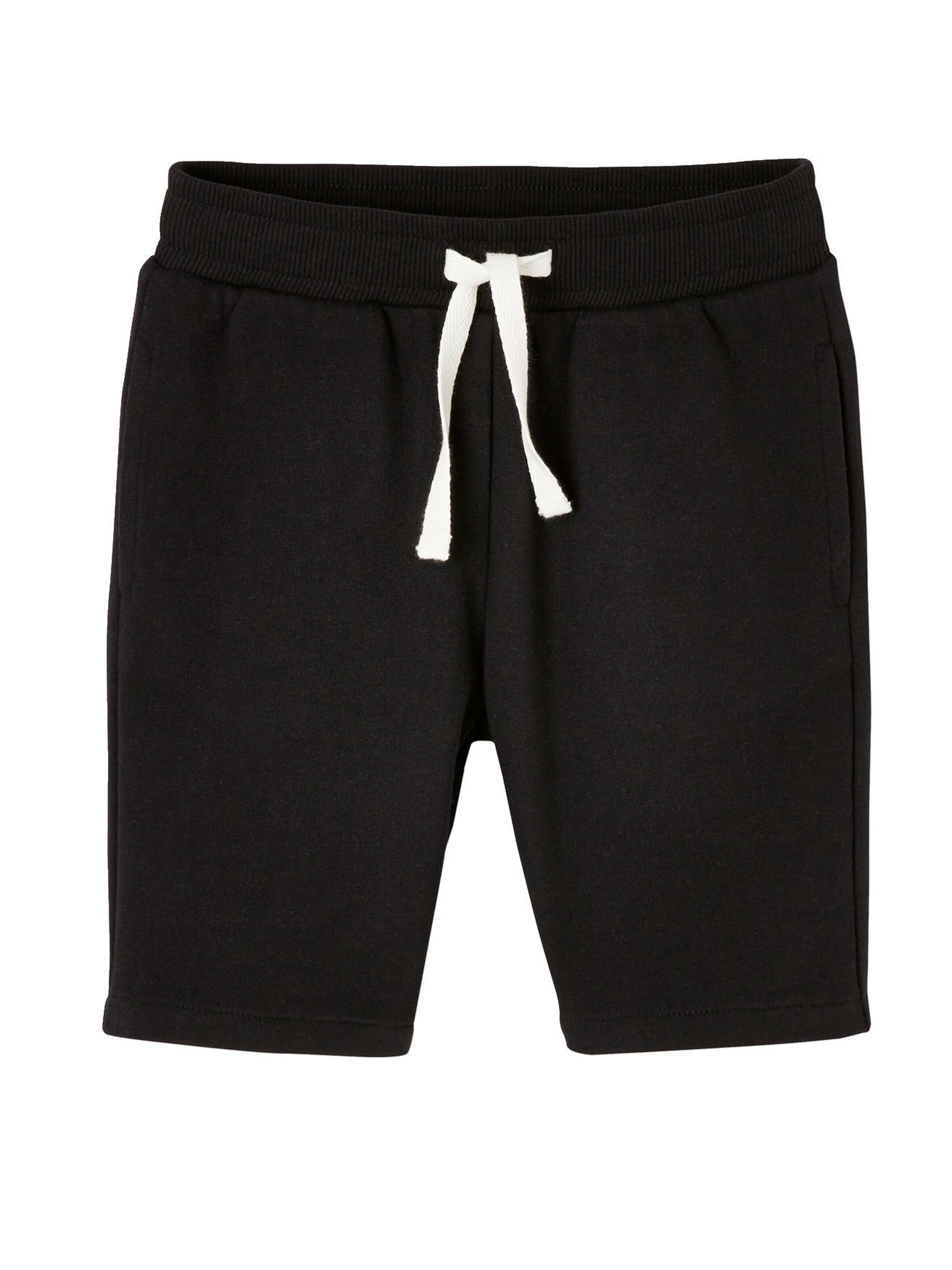 Vertbaudet 2er-Pack Jungen Sweat-Shorts BASIC, Bundweite verstellbar schwarz+grau meliert