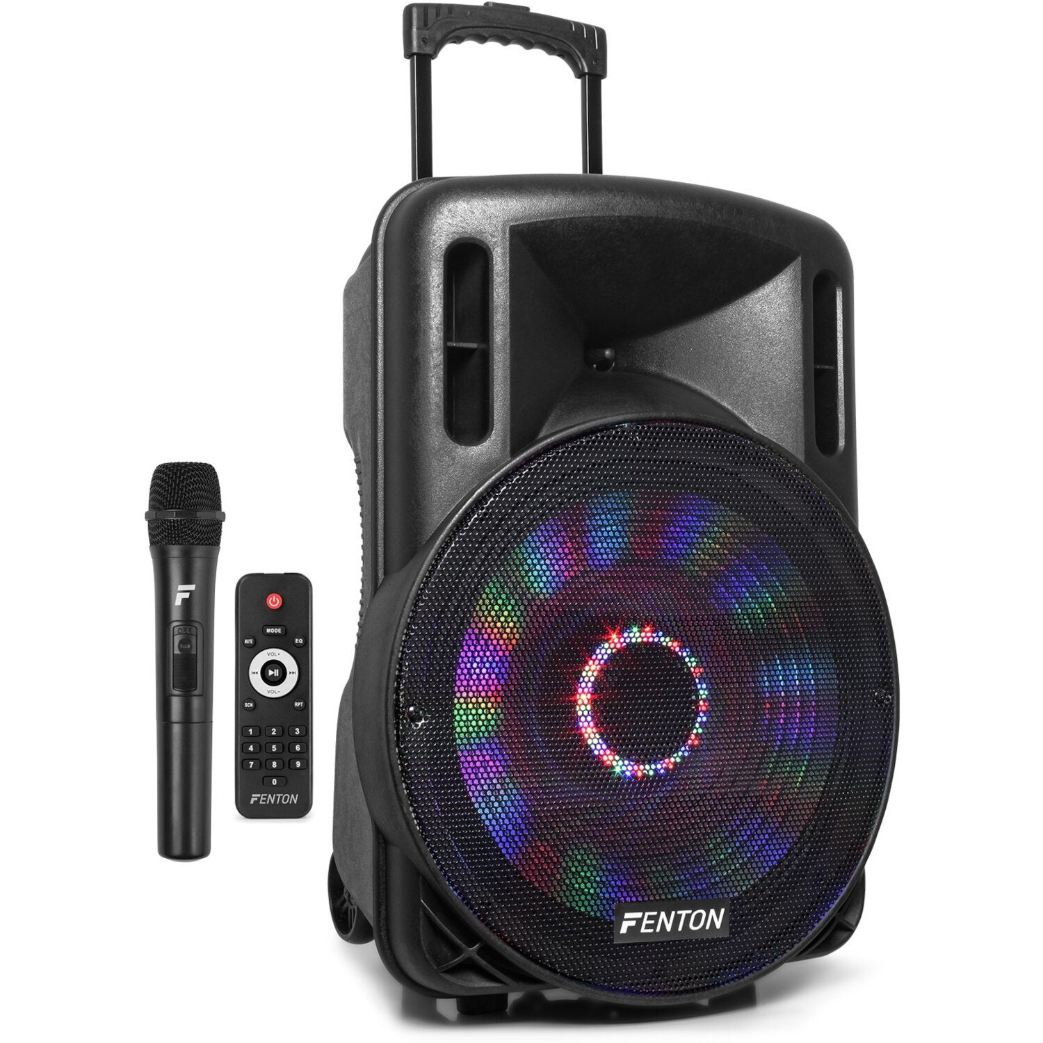 Fenton FT15LED draagbare, actieve 800W PA-speaker