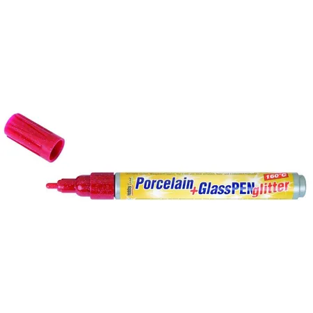 KREUL Porcelain+GlassPen glitter 160°C 1-3 mm Sonnengelb
