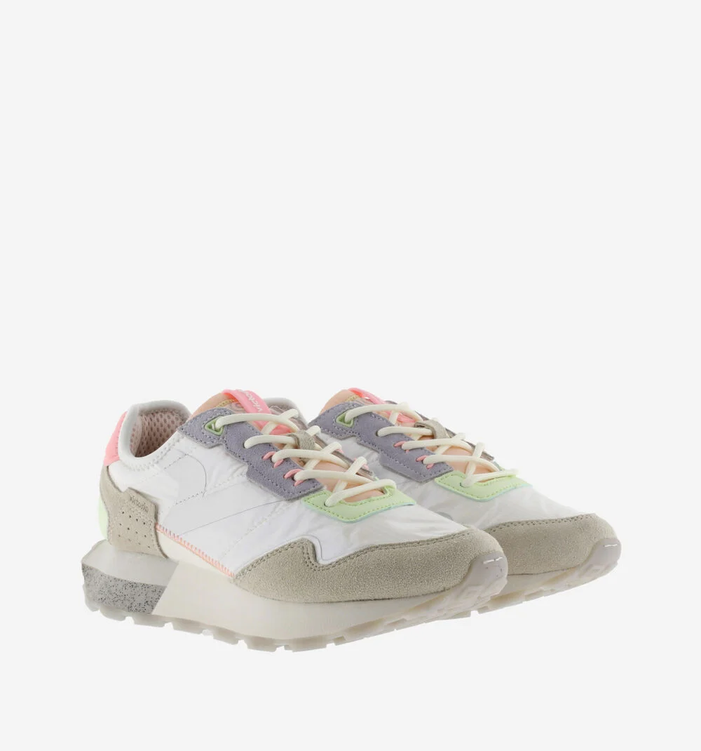 WING - POP METAL NYLON Baskets métallisées pour femme BLANCO